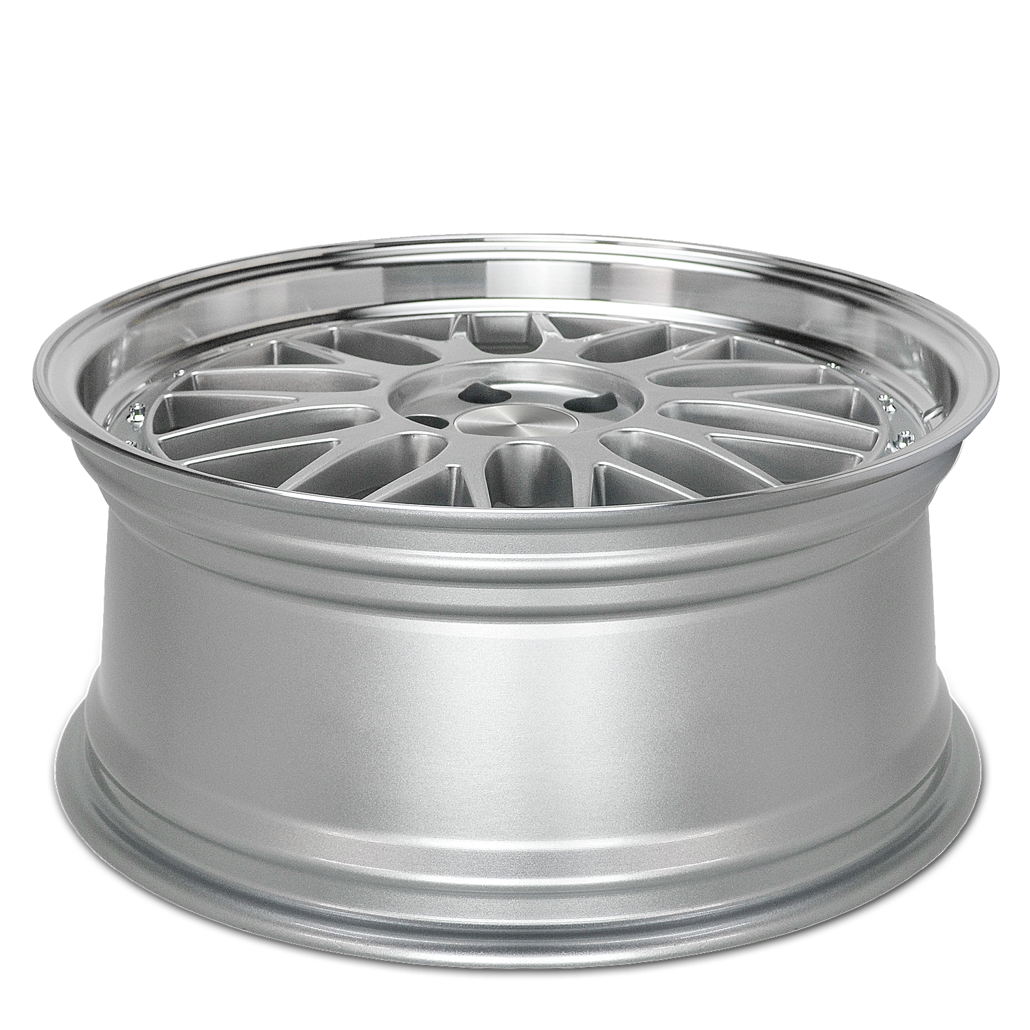 Klassik Rader Style Model 020 in 18x8.0 & 18x9.0 Staggered for VW Golf GTI Audi A4, TT in Silver with Polished Lip Featuring ALZOR & BBS LM Spoke Styling