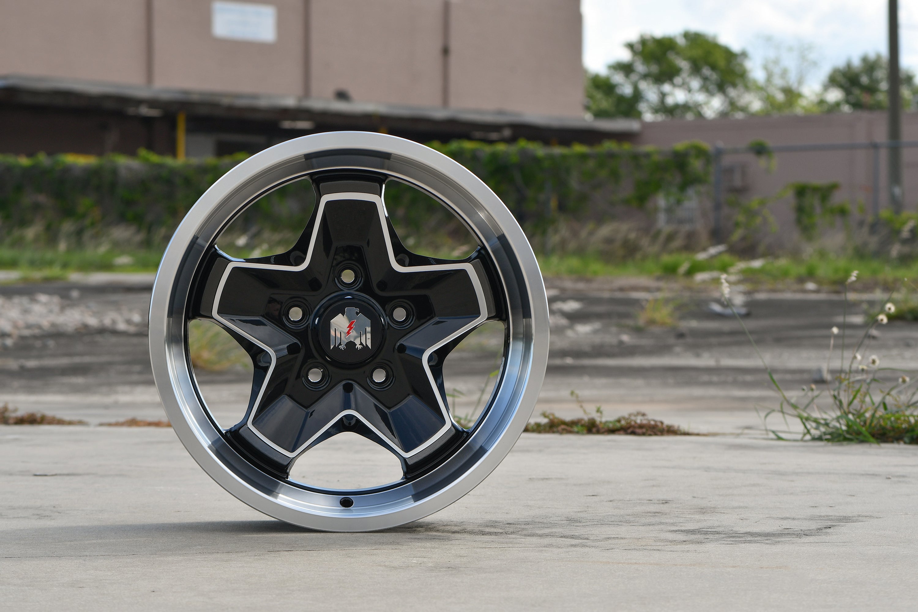 Klassik Rader 944 "Cookie Cutter" ATS Style Replica Wheel in 17x7.0 in Gloss Black with Machined Face & Lip for Classic VW Volkswagen & Porsche models in bolt patterns 4x130 & 5x130
