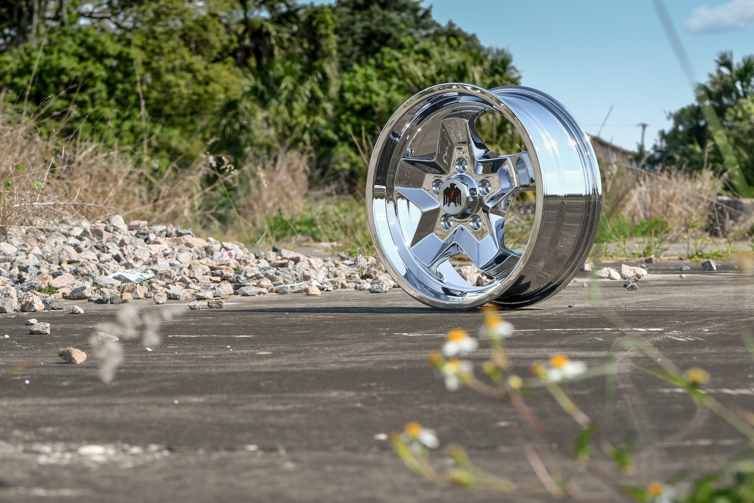 Klassik Rader 944 "Cookie Cutter" ATS Style Replica Wheels 17x7.0 in Chrome Plated Finish for Classic VW Volkswagen & Porsche in Bolt Patterns 4x130 & 5x130