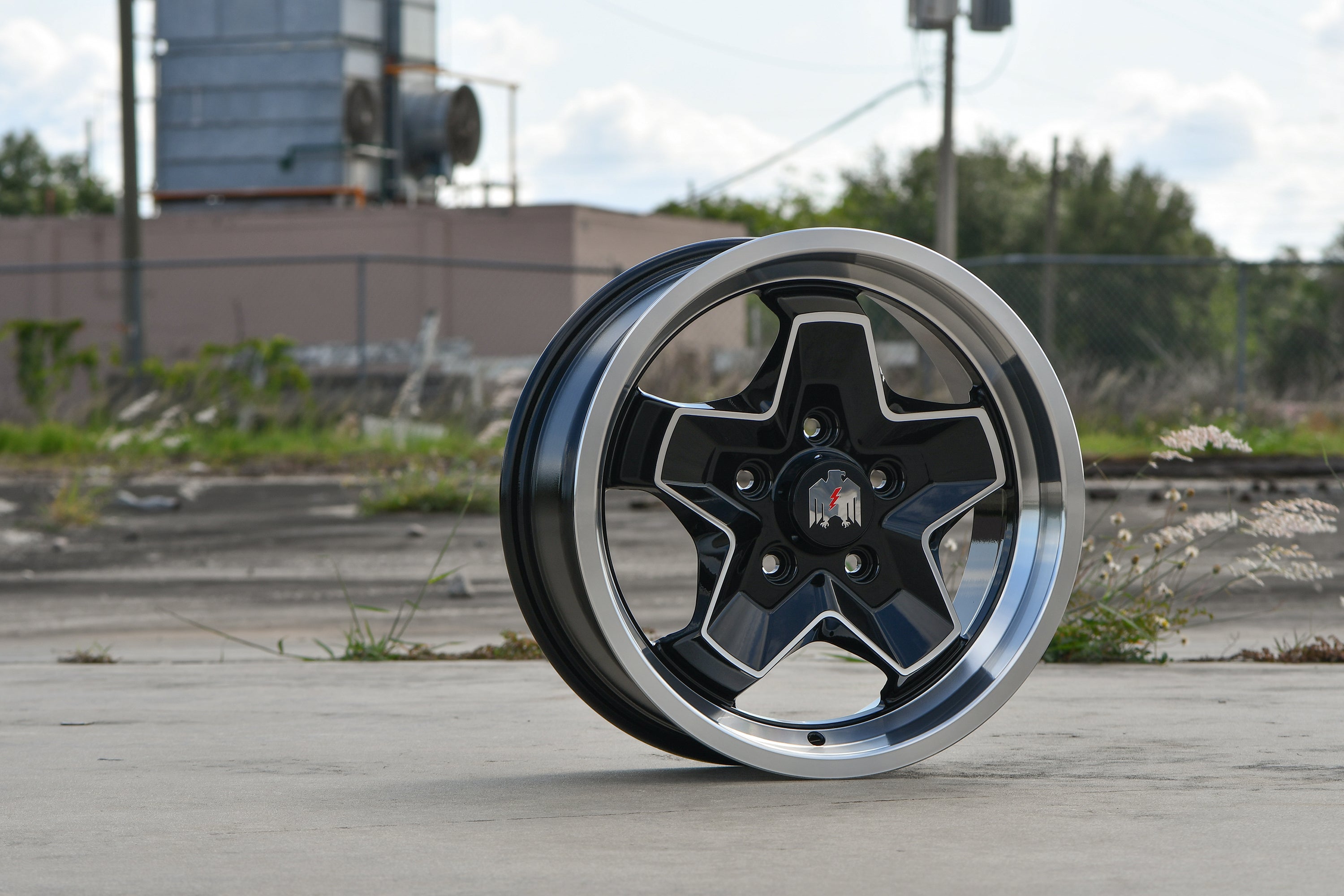 Klassik Rader 944 "Cookie Cutter" ATS Style Replica Wheel in 17x7.0 in Gloss Black with Machined Face & Lip for Classic VW Volkswagen & Porsche models in bolt patterns 4x130 & 5x130