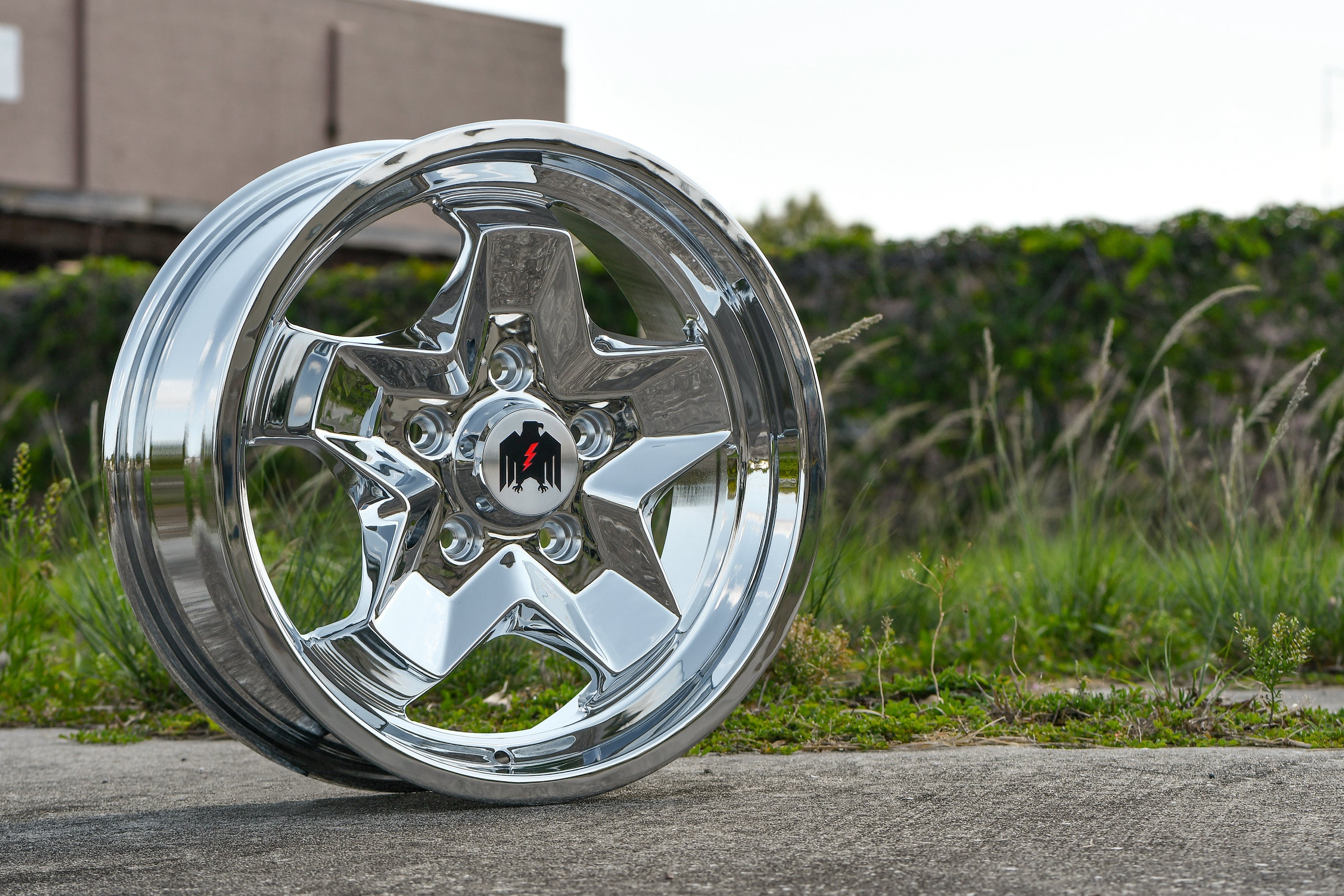 Klassik Rader 944 "Cookie Cutter" ATS Style Replica Wheels 17x7.0 in Chrome Plated Finish for Classic VW Volkswagen & Porsche in Bolt Patterns 4x130 & 5x130