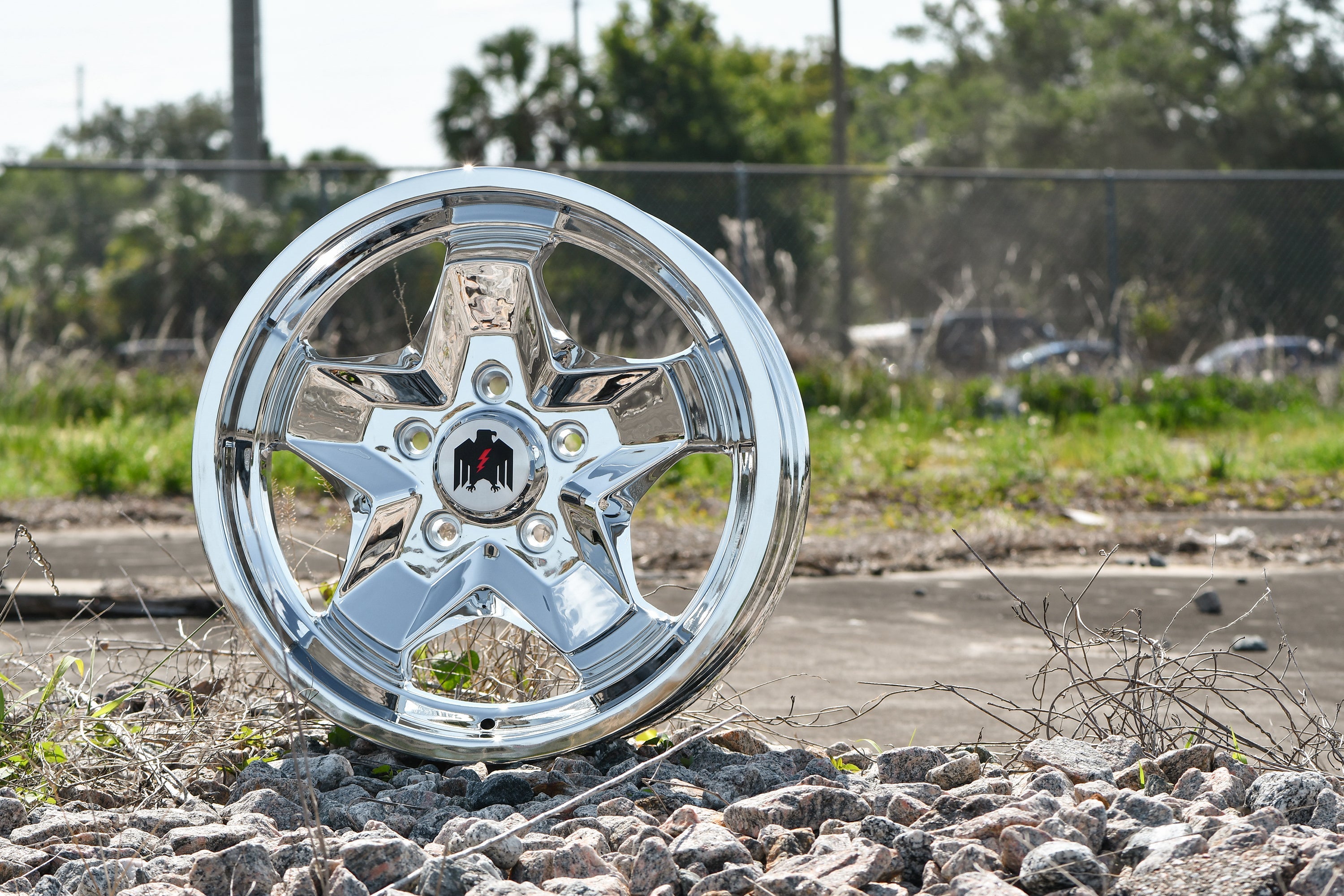 Klassik Rader 944 "Cookie Cutter" ATS Style Replica Wheels 17x7.0 in Chrome Plated Finish for Classic VW Volkswagen & Porsche in Bolt Patterns 4x130 & 5x130