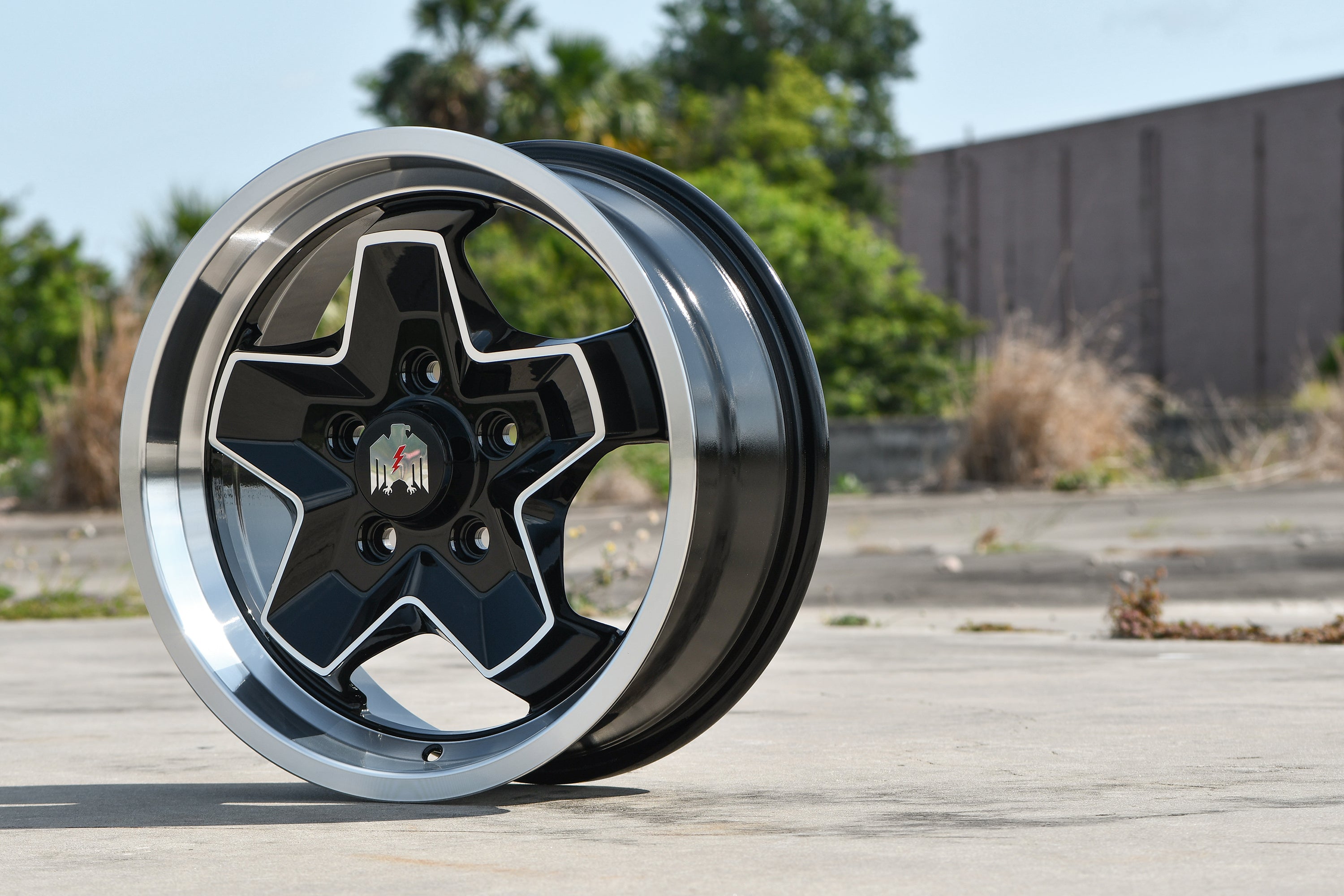 Klassik Rader 944 "Cookie Cutter" ATS Style Replica Wheel in 17x7.0 in Gloss Black with Machined Face & Lip for Classic VW Volkswagen & Porsche models in bolt patterns 4x130 & 5x130