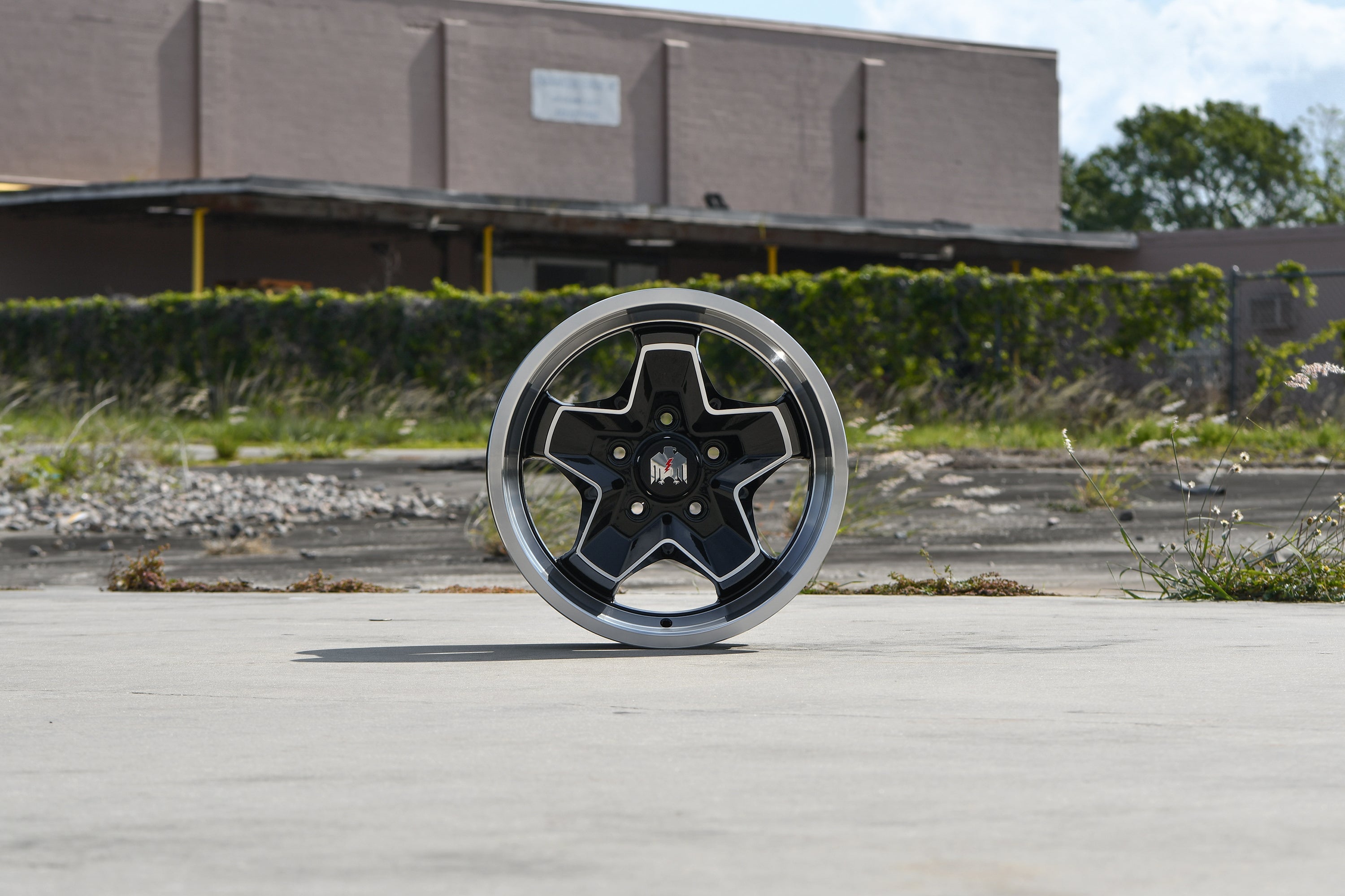 Klassik Rader 944 "Cookie Cutter" ATS Style Replica Wheel in 17x7.0 in Gloss Black with Machined Face & Lip for Classic VW Volkswagen & Porsche models in bolt patterns 4x130 & 5x130