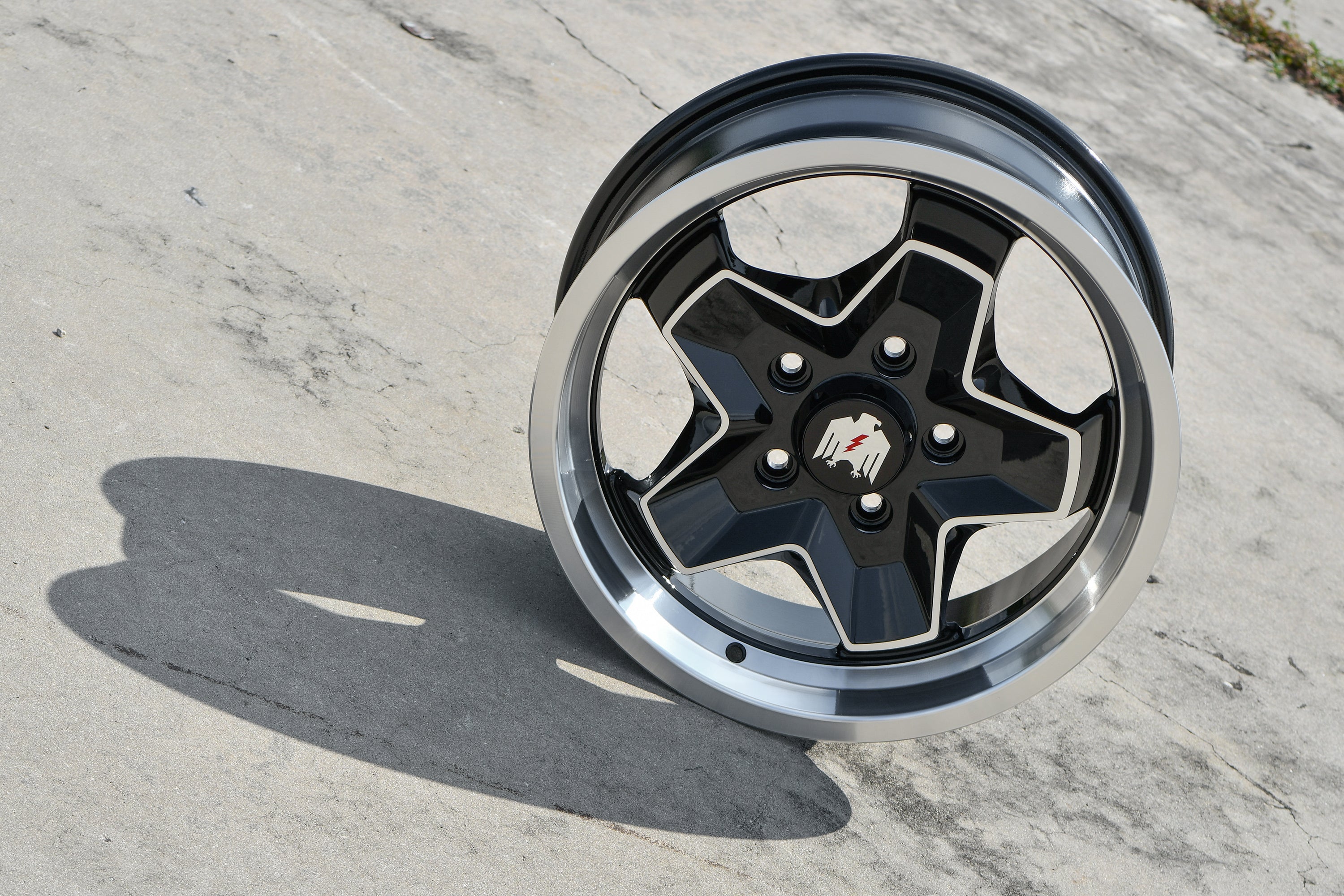 Klassik Rader 944 "Cookie Cutter" ATS Style Replica Wheel in 17x7.0 in Gloss Black with Machined Face & Lip for Classic VW Volkswagen & Porsche models in bolt patterns 4x130 & 5x130