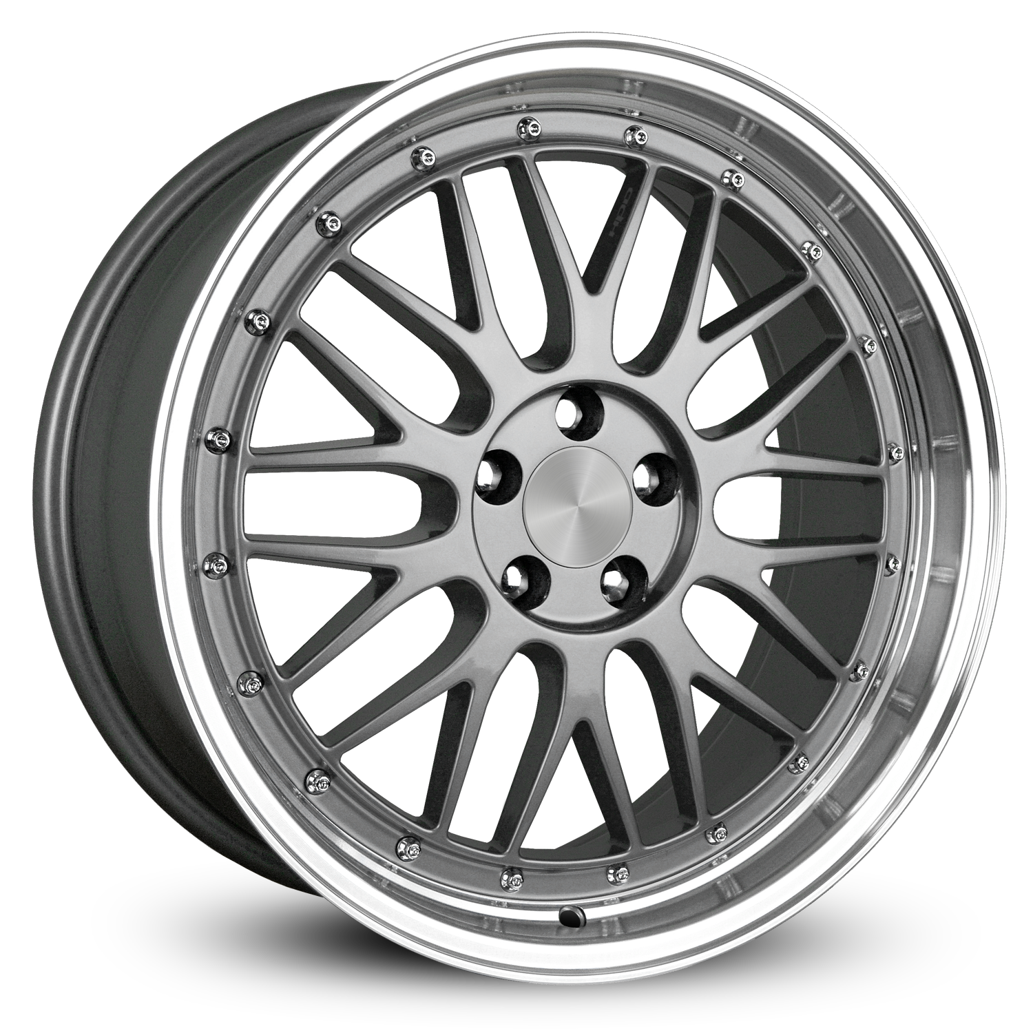 Klassik Rader Style 020 in 18x9.0 5x112 et30mm Gunmetal w Polished Lip ALZOR, BBS LM Style Replica Wheel Rims for VW Golf, GTi, Passat, CC, Audi A3 & A4