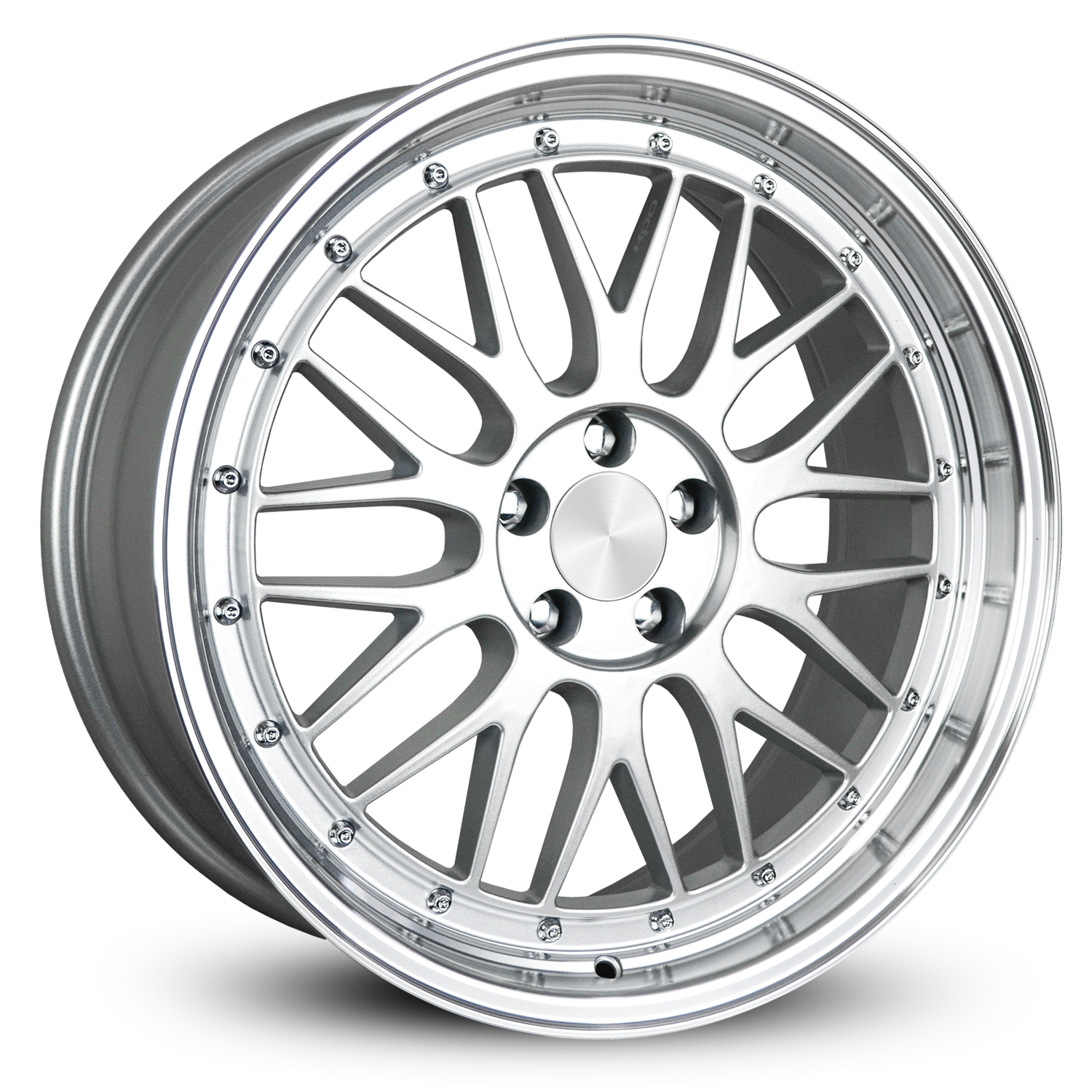 Klassik Rader Style Model 020 in 18x8.0 & 18x9.0 Staggered for VW Golf GTI Audi A4, TT in Silver with Polished Lip Featuring ALZOR & BBS LM Spoke Styling