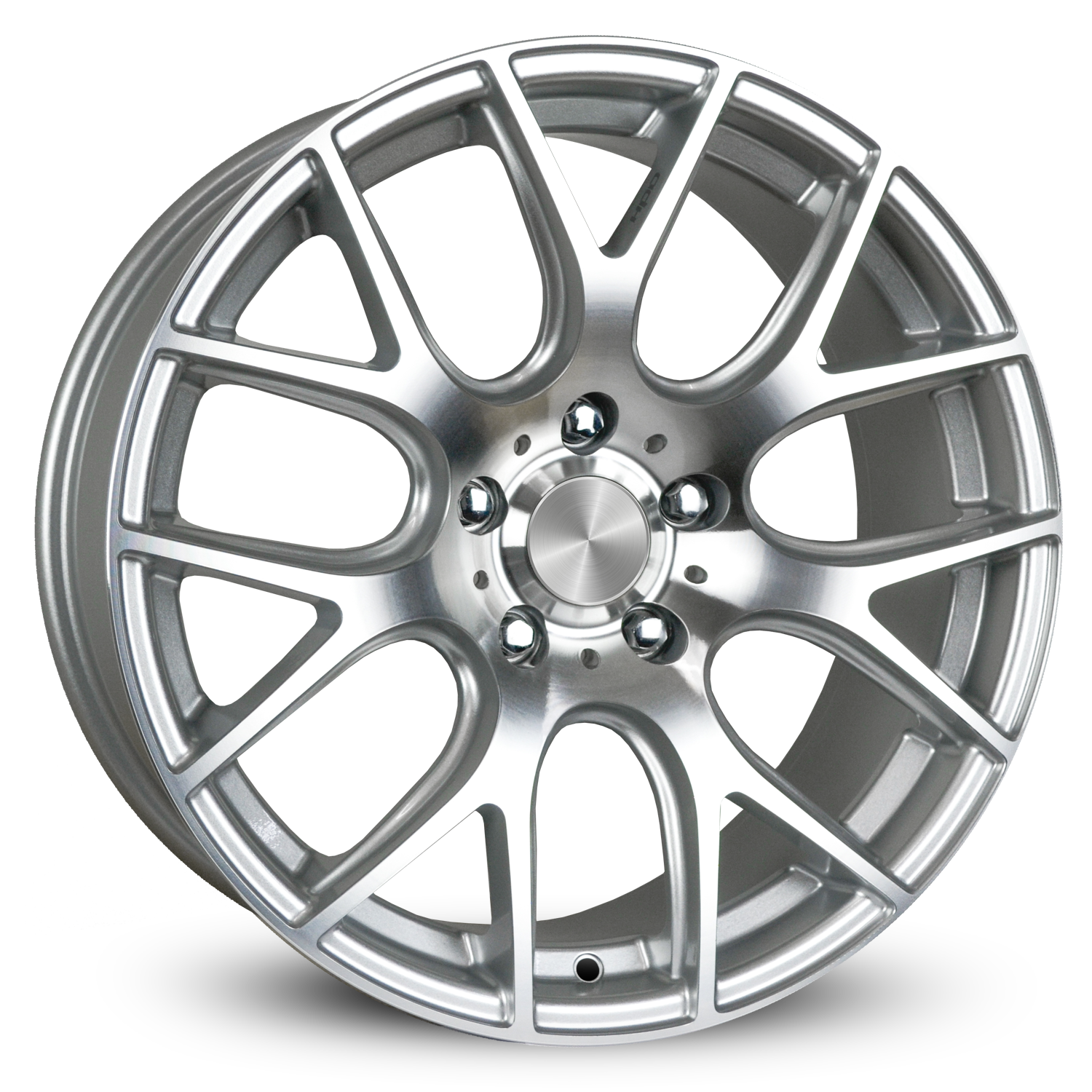 Klassik Rader Model Style 040 in Size 19x8.5 5x112 et35mm Silver with Machined Face Euro Mesh ALZOR MIRO Style Replica for VW Golf GTi, Passat, CC, Audi A4, A6, A8