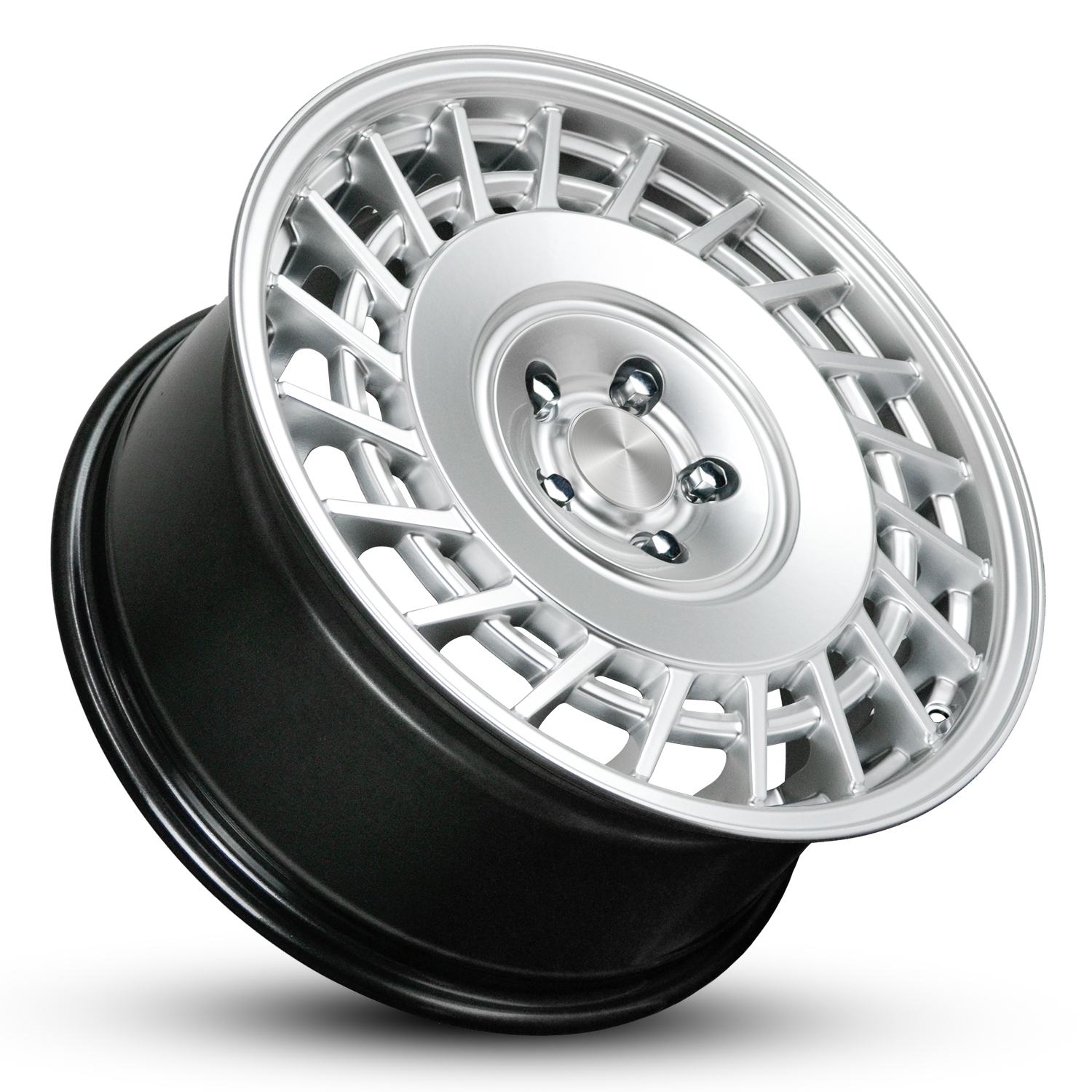 Klassik Rader Model Style 1365 Euro Style Replica Style Multispoke Directional Wheel Rims ALZOR, Rotiform Look 18x8.5 5x112 et45mm Hypersilver Finish VW GTI, Golf, Passat, CC