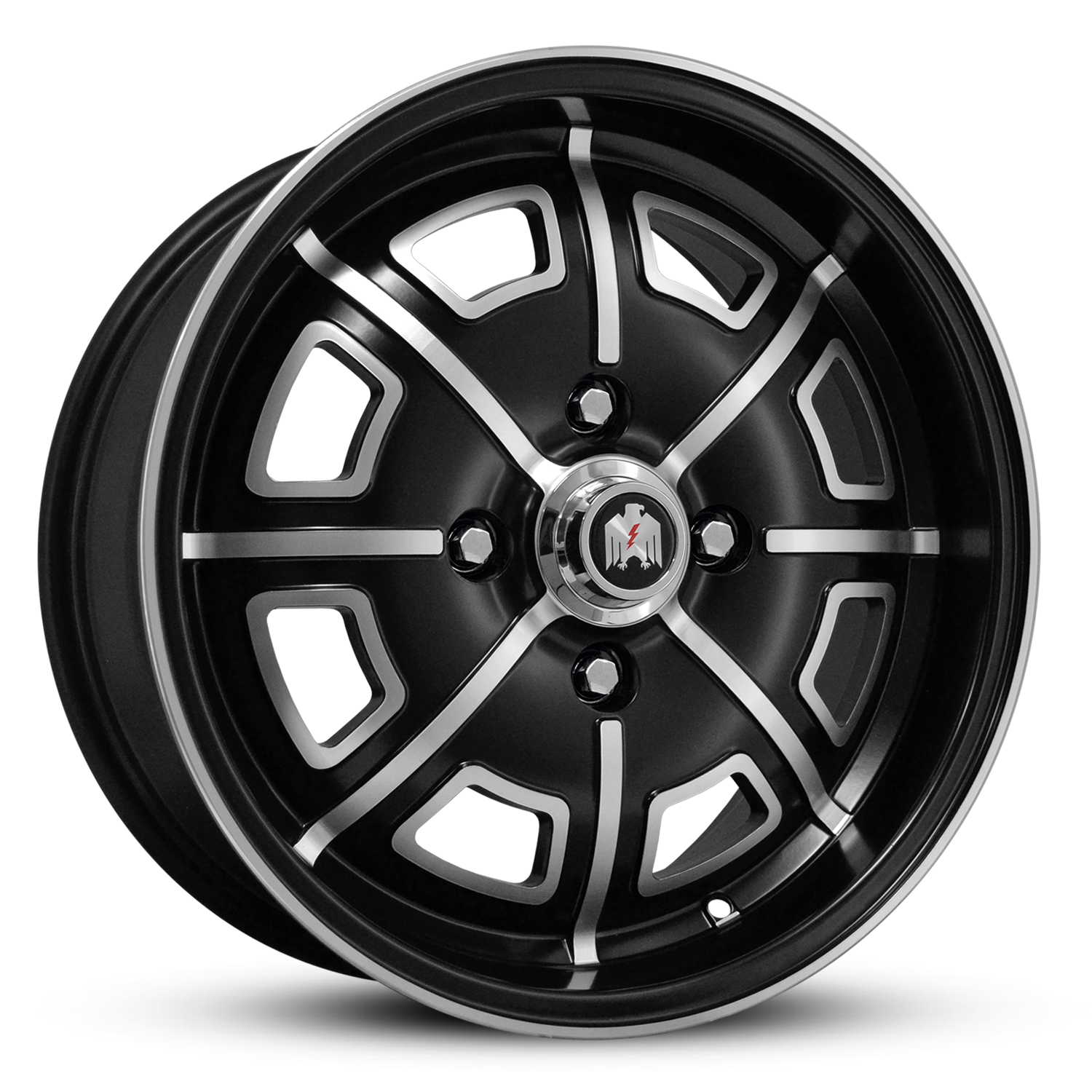 Klassik Rader Classic Car Wheels Porsche 914 Pedrini Wheels | Satin Black machined spokes machined windows & lip edge