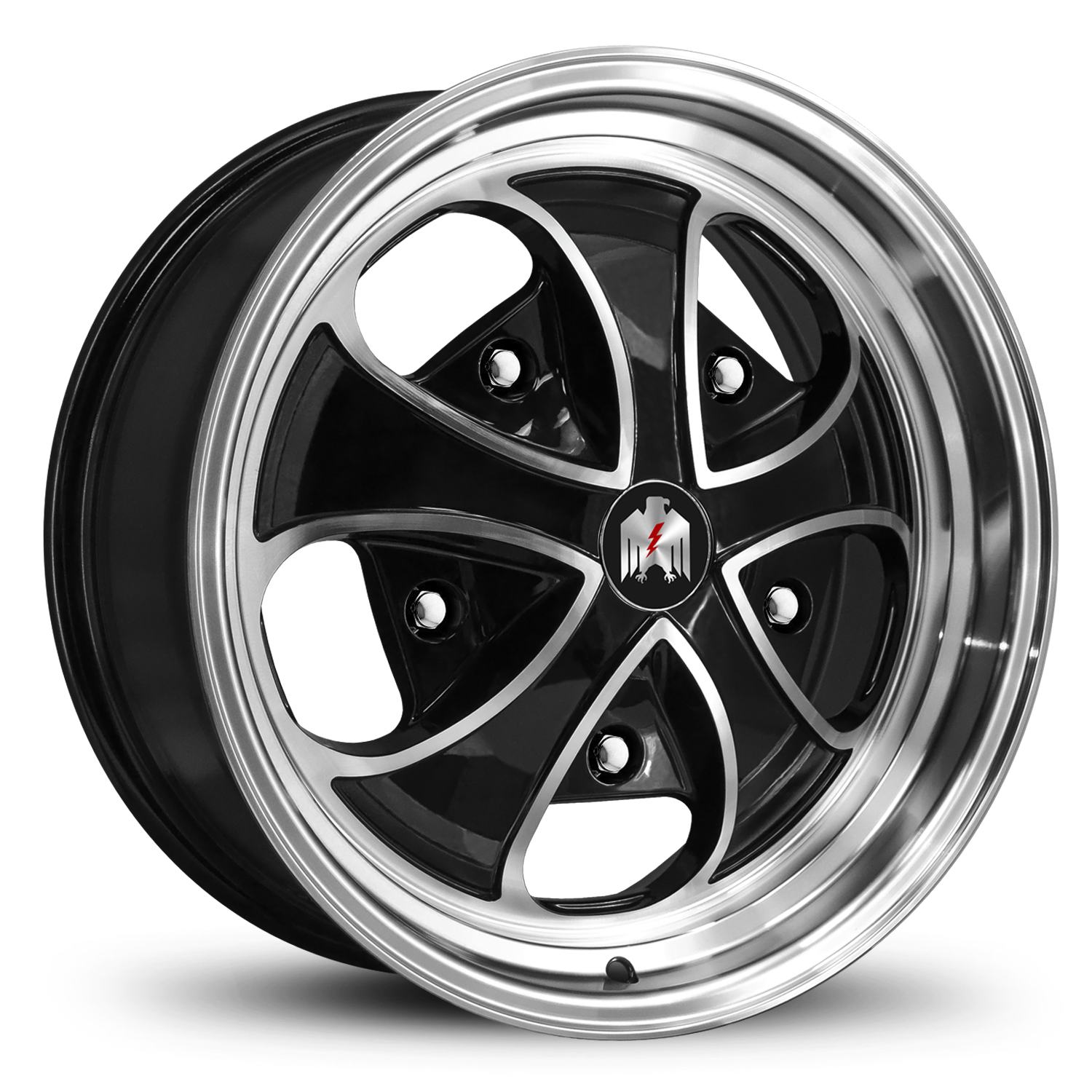 Klassik Rader Classic Car Wheels 15x5.5 | 5x205 | et20mm | 4.1 in | 153.6mm Klassik Rader Falcon Wheels | Gloss Black Machined